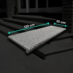Schodek Granitowy G654 New Dark grey 100x35x2 stopnica Bullnose | Obrzeże basenowe