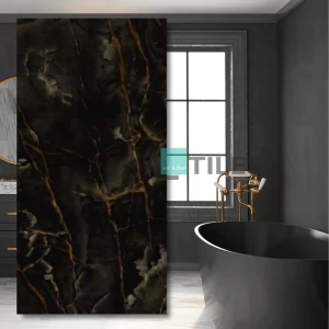 Spiek kwarcowy Onice Black Lux 320x160x0,6cm
