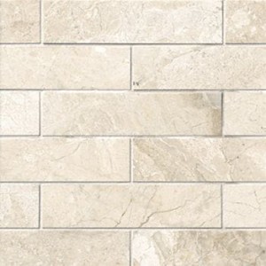 Płytka marmurowa 12 mm cegiełka Coffee White Brick 10x30 Queen Beige
