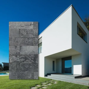 Kamień elewacyjny-dekoracyjny  kwarcytowy Silver Grey Brick 10x30