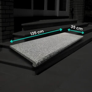 Schodek Granitowy Stopnica Bullnose G654 New Dark Grey 135x35x2 cm.webp