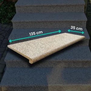 Schodek Granitowy G682 135x35x2 stopnica Bullnose