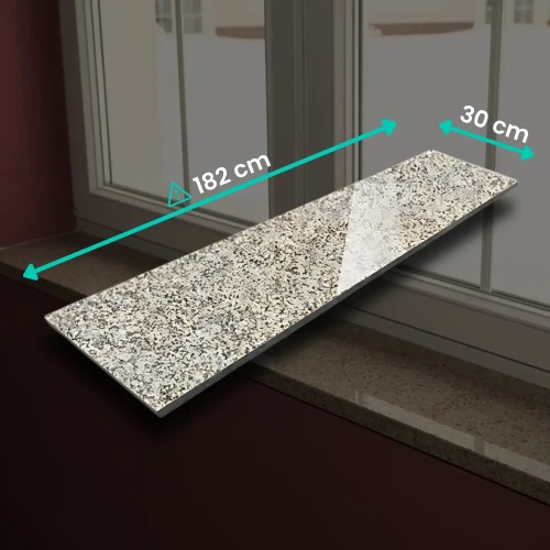 Parapet Granitowy Beż Polerowany G682 182x30x2 cm.webp