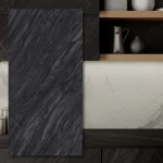 Spiek kwarcowy Bahia Black Satyna 320x160x0,6cm