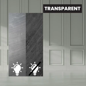 Fornir kamienny Line Black 122x244x0,2 cm Transparentny