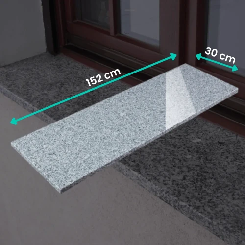Parapet granitowy szary polerowany G603 152x30x2 cm