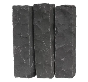 Ogrodowa Palisada Granitowa Łupana G690 Bazalt Black-Wizualizacja wygenerowana przy użyciu AI