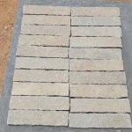 Kamień elewacyjny Tandur Yellow Limestone Naturalny Bębnowany 7x30x3 cm