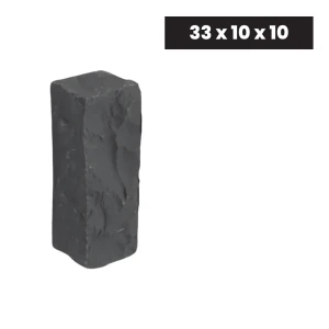 Ogrodowa Palisada Granitowa Łupana G690 Bazalt Black 33x10x10 cm-Wizualizacja wygenerowana przy użyciu AI