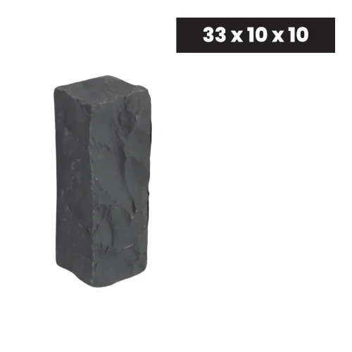 Ogrodowa Palisada Granitowa Łupana G690 Bazalt Black 33x10x10 cm-Wizualizacja wygenerowana przy użyciu AI