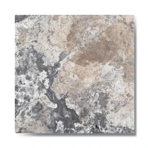 Trawertyn Silver Latte Greige Bębnowany 61x61x3 cm