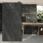 Spiek kwarcowy Black Tempest Silk 324x162x1,2 cm