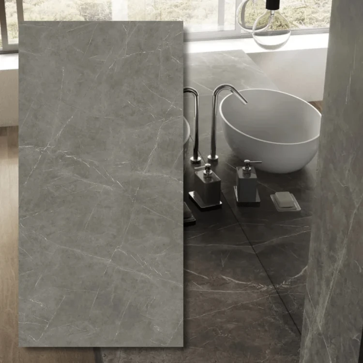Spiek kwarcowy Grey Stone Matowy 324x162x2 cm