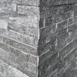 Kamień elewacyjny-dekoracyjny kwarcytowy czarny Stackstone Black 10x36 cm 6