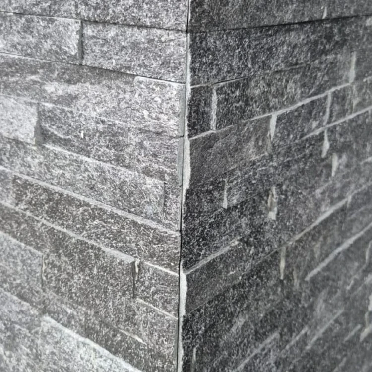 Kamień elewacyjny-dekoracyjny kwarcytowy czarny Stackstone Black 10x36 cm 6