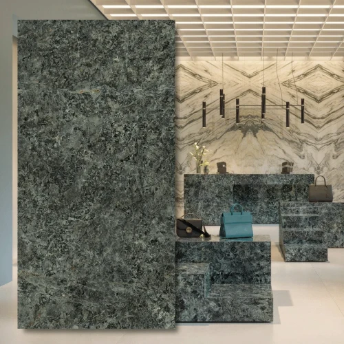 Spiek kwarcowy 12mm The Top Marazzi Quarzo Bluegrey Lux 324x162 cm