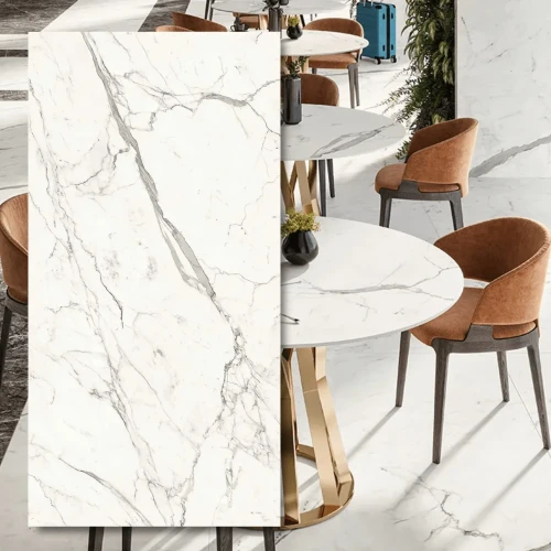 Spiek Kwarcowy Atlas Plan Statuario Supremo Poler 324x162x1,2 cm
