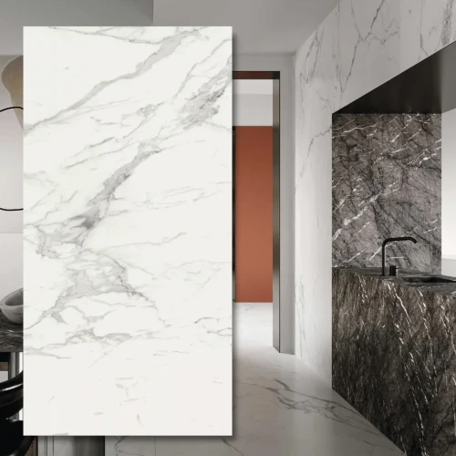 Spiek kwarcowy 6mm Grande Marazzi Statuario Lux 278x120 cm