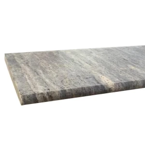 Stopnica kamienna Trawertyn Ash Argent Mix Szlifowany Bullnose 135x33x3 cm