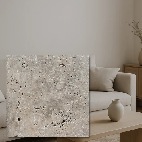 Trawertyn Silver Premium Niewypełniony Bębnowany Szlif 20,3x20,3x1,2 cm