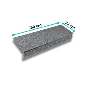 Zestaw Stopnica - Stopień + Podstopień Granitowy Dark Grey New G654 150x33x2 / 150x15x2