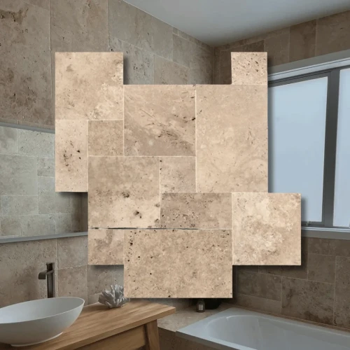 Trawertyn 12mm Classic Mix French Pattern 1kpl=0,742m2 | Komplet Rzymski