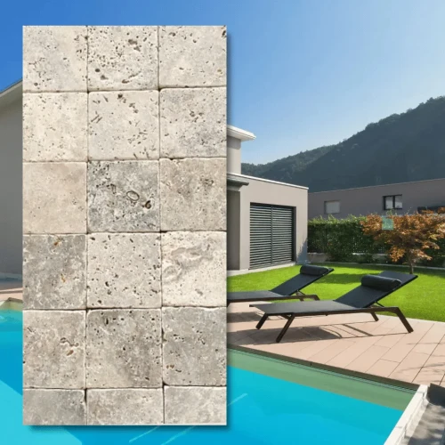 Kamień dekoracyjny trawertyn Ash 10x10