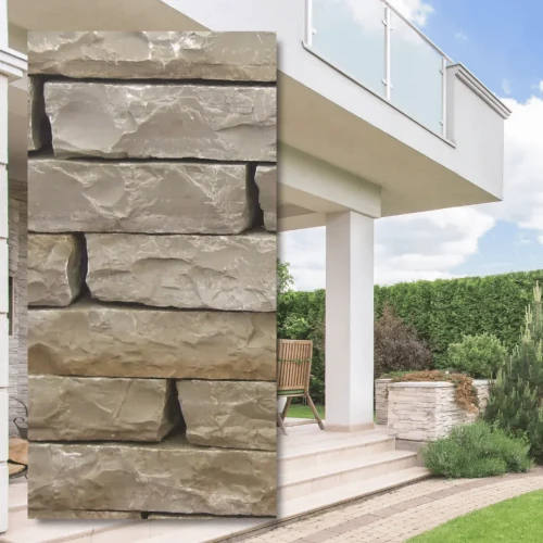 Kamień elewacyjny Tandur Yellow Limestone Naturalny Bębnowany 7x30x3 cm