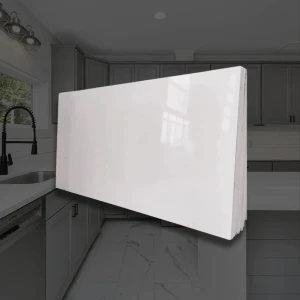 Slaby Konglomerat Kwarcowy Pure White Quartz Polerowany 320x160x2 cm