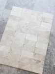 Płytka marmurowa Queen Beige | Coffee White Brick bębnowana 10x10x1 cm