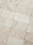 Płytka marmurowa Queen Beige | Coffee White Brick bębnowana 10x10x1 cm