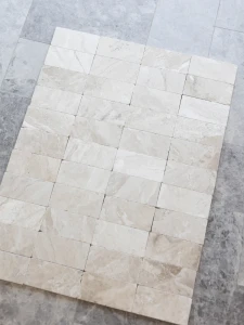 Płytka marmurowa Mozaika Queen Beige | Coffee White 30,5x30,5x1 cm
