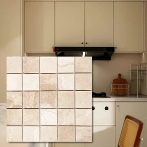 Płytka marmurowa Mozaika Queen Beige | Coffee White 30,5x30,5x1 cm