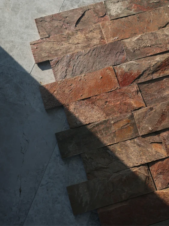 Kamień elewacyjny-dekoracyjny kwarcytowy Copper Brick 10x30