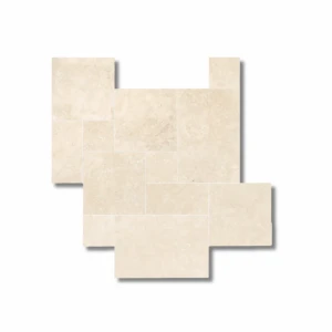 Trawertyn 12mm Light Premium Bębnowany French Pattern 1kpl=0,742m2 | Komplet Rzymski