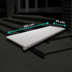 Schodek Granitowy Płomieniowany G603 150x35x2+2 stopnica Bullnose 