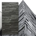 Kamień elewacyjny dekoracyjny łupek czarny 10x36 Black Slate Stackstone
