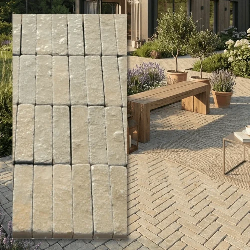 Kamień Wapień Tandur Yellow Limestone Bębnowany 5x20x5 cm PRZEDSPRZEDAŻ!
