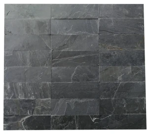 Kamień elewacyjny-dekoracyjny Łupek Black Slate Naturalny 30x60x1 cm