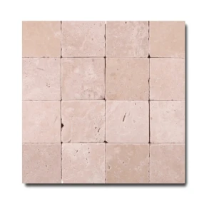 Trawertyn Light Bębnowany 10x10x1 cm