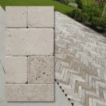 Trawertyn Light Bębnowany 7,5x30,5x1 cm