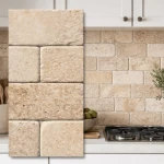 Kamień dekoracyjny trawertyn Light Bębnowany 7,5x15x1 cm