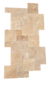 Trawertyn Ivory Classic Mix Bębnowany French Pattern Mini 10mm 1kpl= 0,742m2 | Komplet Rzymski