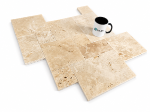 Trawertyn Ivory Classic Mix Bębnowany French Pattern Mini 10mm 1kpl= 0,36m2 | Komplet Rzymski