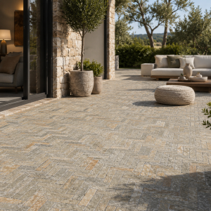 Kostka brukowa Tandur Yellow Limestone Bębnowany 5x20x5 cm