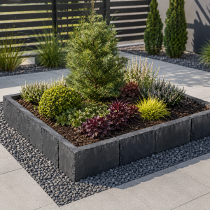 Palisada | Opornik Wapienne Kadappa Black Limestone 100x40x8 cm