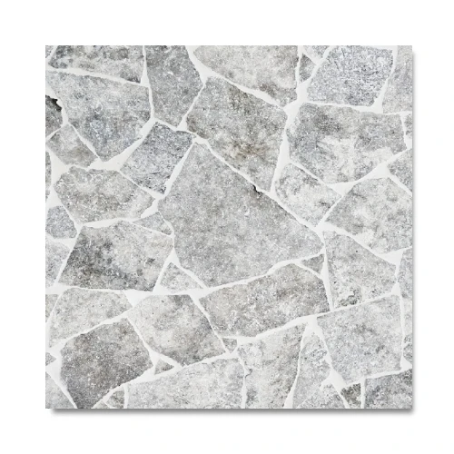 Trawertyn Dzikówka / Crazy Paving Silver Bębnowany 3 cm