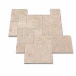 Trawertyn 12mm Light Com Bębnowany French Pattern 1kpl=0,742m2 | Komplet Rzymski