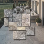 Trawertyn Silver Latte Greige Bębnowany French Pattern 3cm 1kpl= 0,742m2 | Komplet Rzymski PRZEDSPRZEDAŻ!