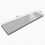 Stopnica / Parapet granitowy szary polerowany G603 122x30x2 cm 